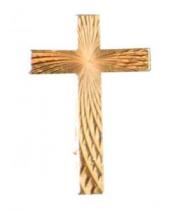 Lapel Pin: Cross Gold 25mm (LP59G)