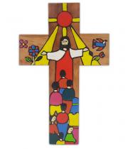 Cross: Wooden El Salvadorian Christ Of All Nations (TL78C)