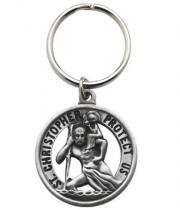 Keyring: Pewter, St Christopher (KR52PB)