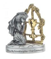 Figurine: Pewter First Holy Communion Granddaughter (CF303)