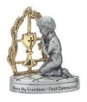 Figurine: Pewter First Holy Communion Grandson (CF304)