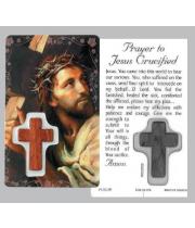 Laminated Card & Cross: Face of Christ (LC128)