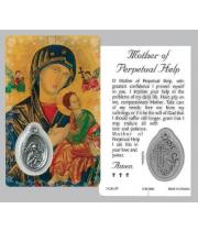 Laminated Card & Medal: Our Lady of Perpetual.. (LC134)