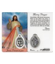 Laminated Card & Medal: Divine Mercy (LC105)