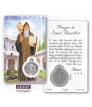 Laminated Card & Medal: St Benedict (LC117)