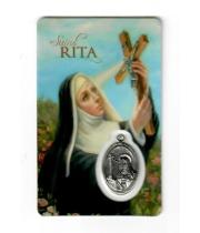 Laminated Card & Medal: St Rita (LC118)