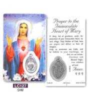 Laminated Card & Medal: Immaculate Heart Of Mary (LC127)