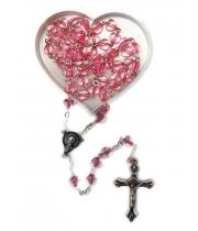 Rosary: Heart Shaped Pink (RX37156P)