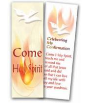 Bookmark: Confirmation Come Holy Spirit Flame/Dove (92CNFB2)