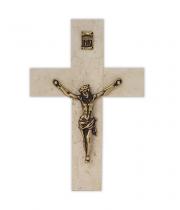 Crucifix: Bethlehem Stone Bronze Corpus 12 cm (912IL)