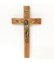 Crucifix: Olive Wood Bronze Corpus 20cm (11SIL)