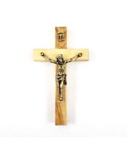 Crucifix: Olive Wood Bronze Corpus 12cm (13IL)