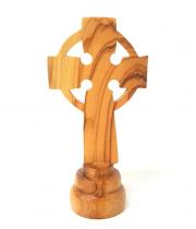 Cross: Standing Celtic Olive Wood 13.5 cm (20B)