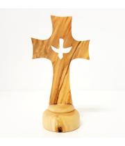 Cross: Standing Dove Olive Wood 8.5cm (114B)