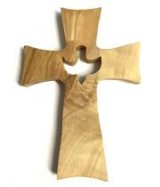 Cross: Cut Out Dove Olive Wood 12.5cm (114W)