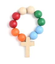 Rosary Ring: Wood One Decade Mission (77MIS)