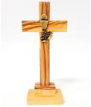 Cross: Standing Communion Chalice Olive Wood 15cm (605)