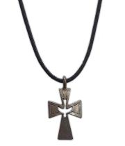 Pendant: Plain Cross w Cut Out Dove/Holy Spirit (CRS1000-03)