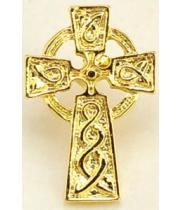 Lapel Pin: Celtic Cross/Pewter-Gold Plated (PIN1022)