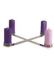 Advent Wreath: Brass - Holds 4 x 48-50mm Candles (AW2678)