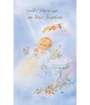 Holy Card: God's Blessings on Your Baptism: Boy (HCB8100)