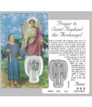 Laminated Card & Medal: St Raphael (LC153)