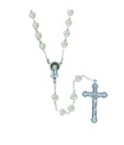 Rosary: Imitation MOP Heart Shaped (RX340)