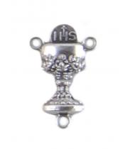 Medal: Rosary Centrepiece Silver Chalice 20mm (CENB11)