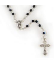 Rosary: Aurora Borealis Black 4mm bead (RX904K)