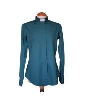 Fairtrade Shirt: Women's Long Sleeve Teal - Size 14 (FTSWLST14)