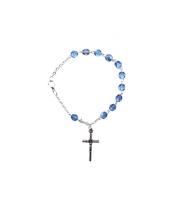 Rosary Bracelet: Glass 6mm Beads Blue (RBMC6B)