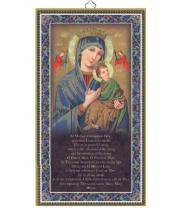 Plaque: Wood - Our Lady of Perpetual Help (Succour) (PL1833)