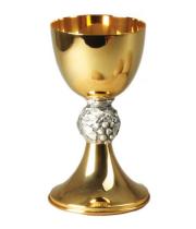 Chalice: Gold with Silver Nodes - Grapes H185mm D95mm (CW5093G)