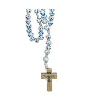 Rosary: Childs - White Wooden Beads (RO115W)