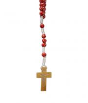 Rosary: Childs - Red Wooden Beads (RO115R)