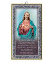 Plaque: Wood - Sacred Heart of Jesus (PL1801)