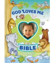 God Loves Me Bible Hardback Blue (9780310743743)