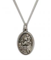 Necklace: St Christopher Medal on a Chain (ME02255CH)