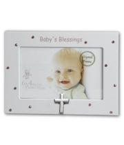 Photo Frame: Baby's Blessings with Pink Diamante (PLB1633)