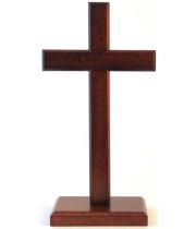 Cross: Standing - Wooden, Square Base 20cm (CS20SQ)