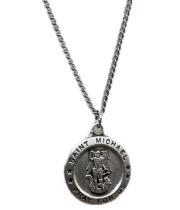 Necklace: Sterling Silver - St Michael (L700MK)