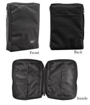 Bible Cover: Canvas with Front Pocket Black Large (BBL85)