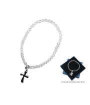 Bracelet: Crystal Stones and Cross (JE2975C)