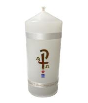 Candle: Baptismal - Alpha and Omega Symbol (P65150BAPTISM)