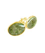 Cufflinks: Greenstone, Gold Plated (EBJ4113C)