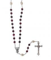 Rosary: Ruby with Pearl (RX6120RB)