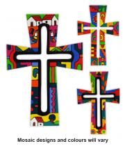 Cross: Wooden El Salvadorian Keyhole Cut Out 20.5 cm (TL1)