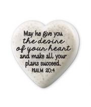 Scripture Stone Heart: May He Give ... (40731)