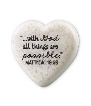 Scripture Stone Heart: With God All Things Are Possible (40741)