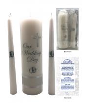 Candle: Wedding Unity Set, Silver (CAW20046)